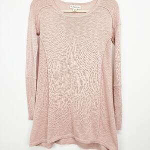 𝅺IF It Were Me Dusty Pink Ovetsized Tunic Light‎ Knit Sweater Size XS